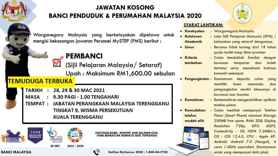 Temuduga Terbuka Personel MySTEP Pembanci Terengganu. Semak Syarat Lantikan & Cara Mohon Disini