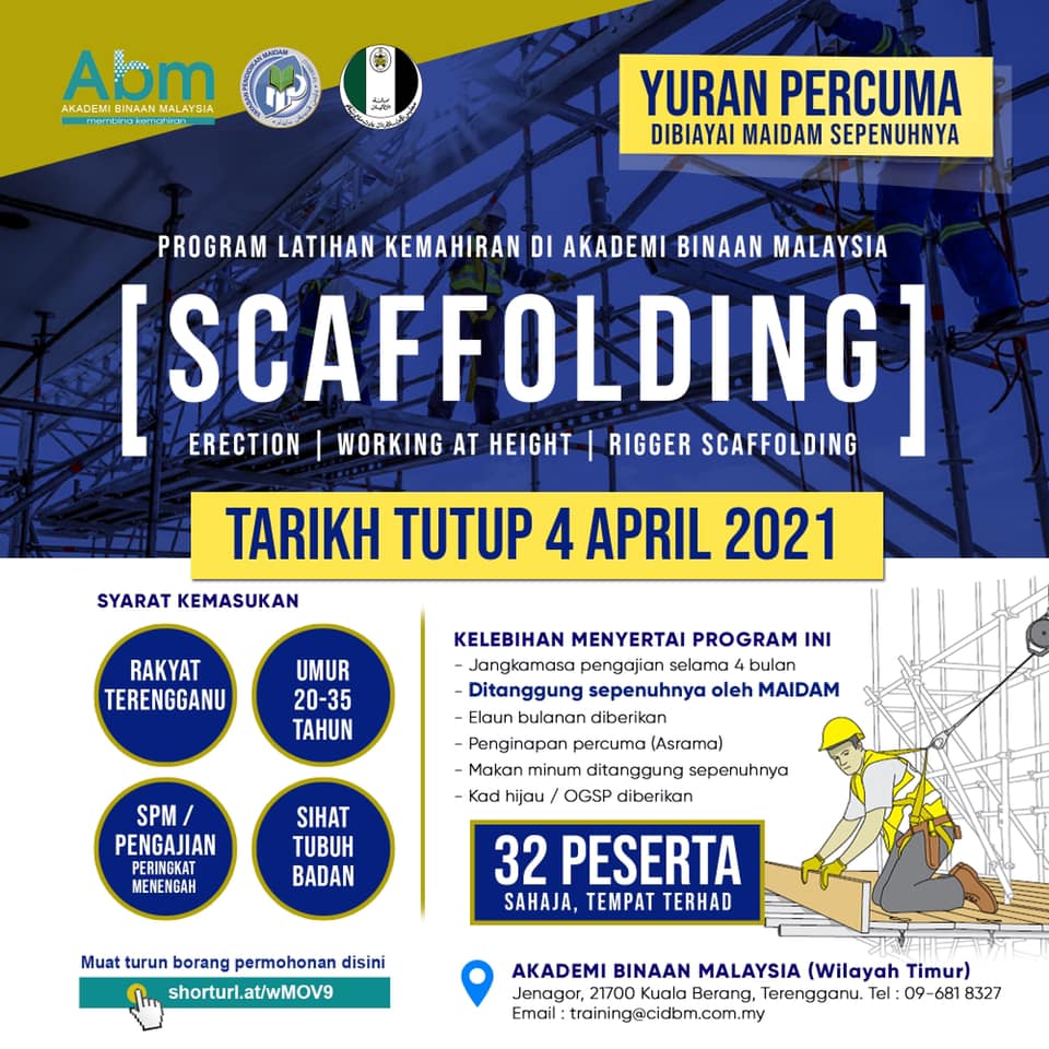 Cara Mohon Program Latihan Kemahiran Belia Anak Asnaf 2021 MAIDAM Percuma & Elaun RM150 Sebulan