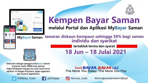 Cara Daftar MyBayar Saman & Dapatkan Diskaun Saman Sehingga 50%