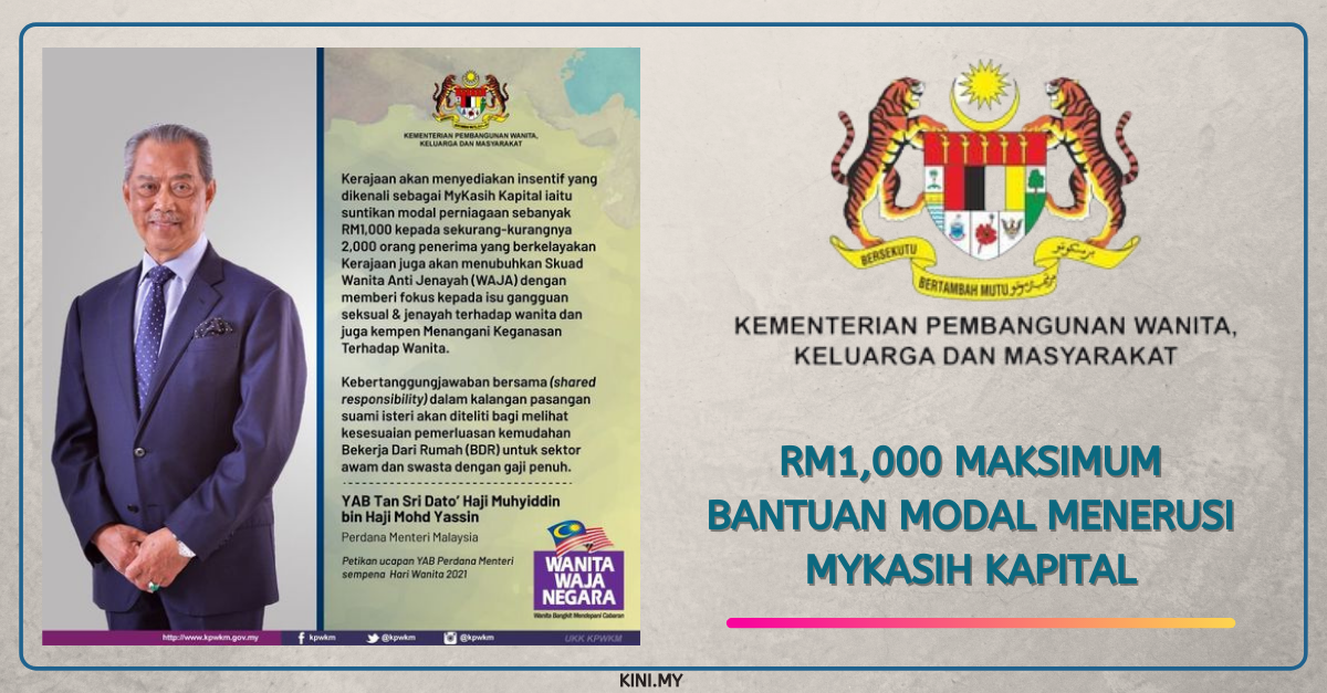 RM1,000 Maksimum Bantuan Modal Menerusi MyKasih Kapital