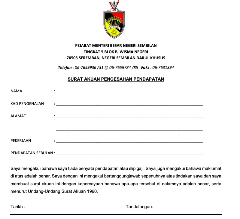 Cara Mohon Bantuan Kewangan IPT Negeri Sembilan. Semak Kelayakan Disini