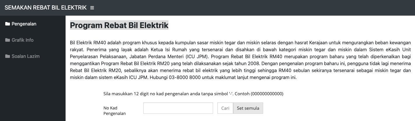 Program Rebat Bil Elektrik RM40. Ini Cara Semakan Kelayakan