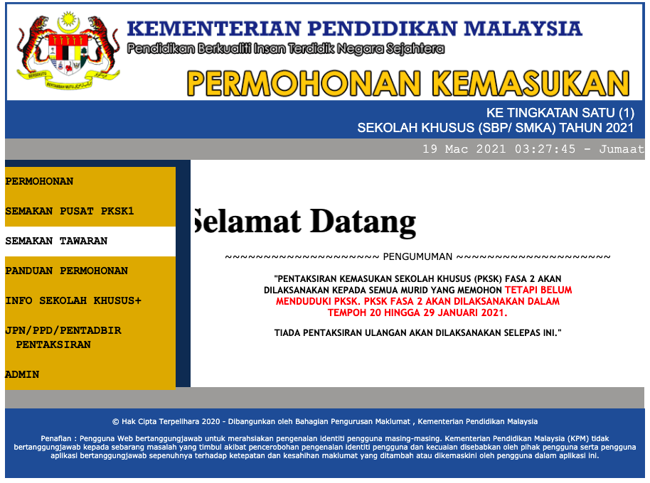 Tarikh Pendaftaran Murid Tingkatan 1 Dan 4 Sekolah Khusus Bermula 6 April