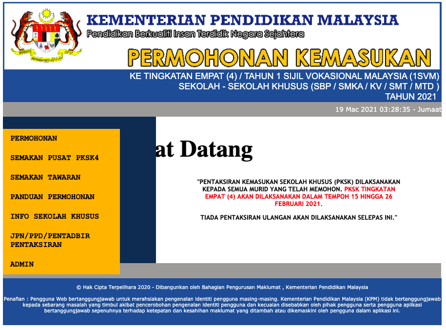 Tarikh Pendaftaran Murid Tingkatan 1 Dan 4 Sekolah Khusus Bermula 6 April