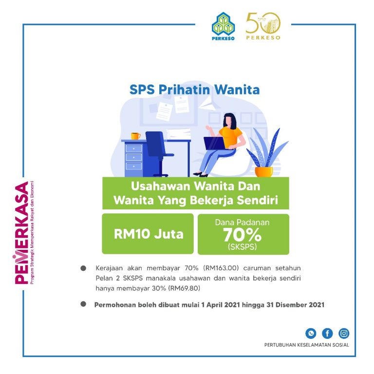 RM163 Bantuan Caruman PERKESO Melalui Program SPS Prihatin Wanita