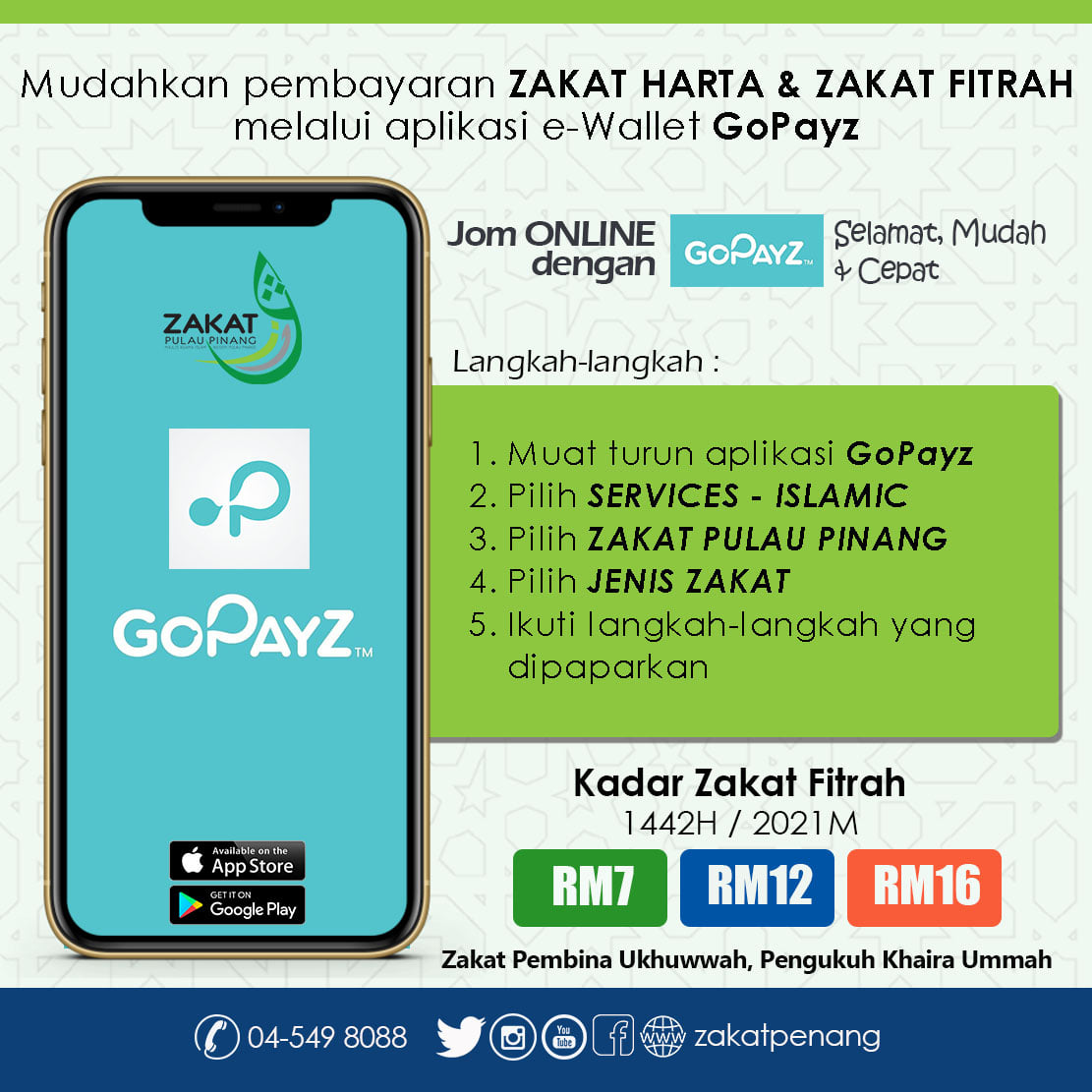 6 Kaedah Bayaran Zakat Fitrah Pulau Pinang Secara Online. Rujuk Disini