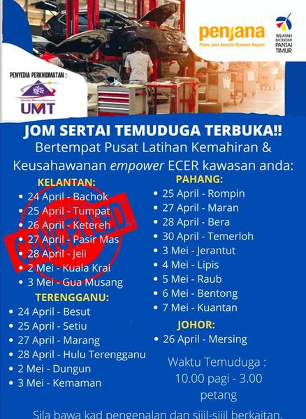 Program Upskilling Penjana Kerjaya ECERDC-UMT Percuma. Semak Syarat Kelayakan & Cara Daftar Disini