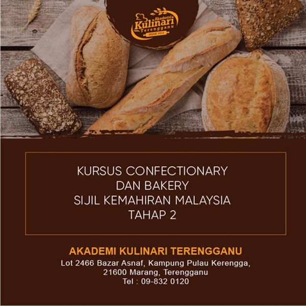 Cara Mohon Kursus Confectionary & Bakery SKM Tahap 2 Di Akademi Kulinari Terengganu