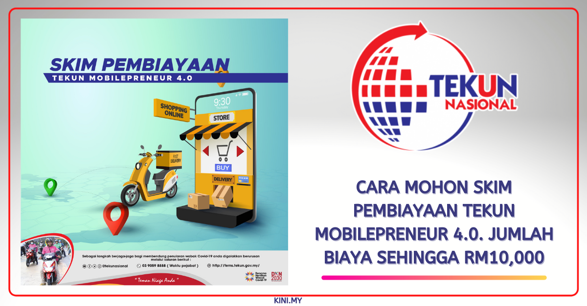Cara Mohon Skim Pembiayaan Tekun Mobilepreneur 4.0. Jumlah Biaya Sehingga RM10,000