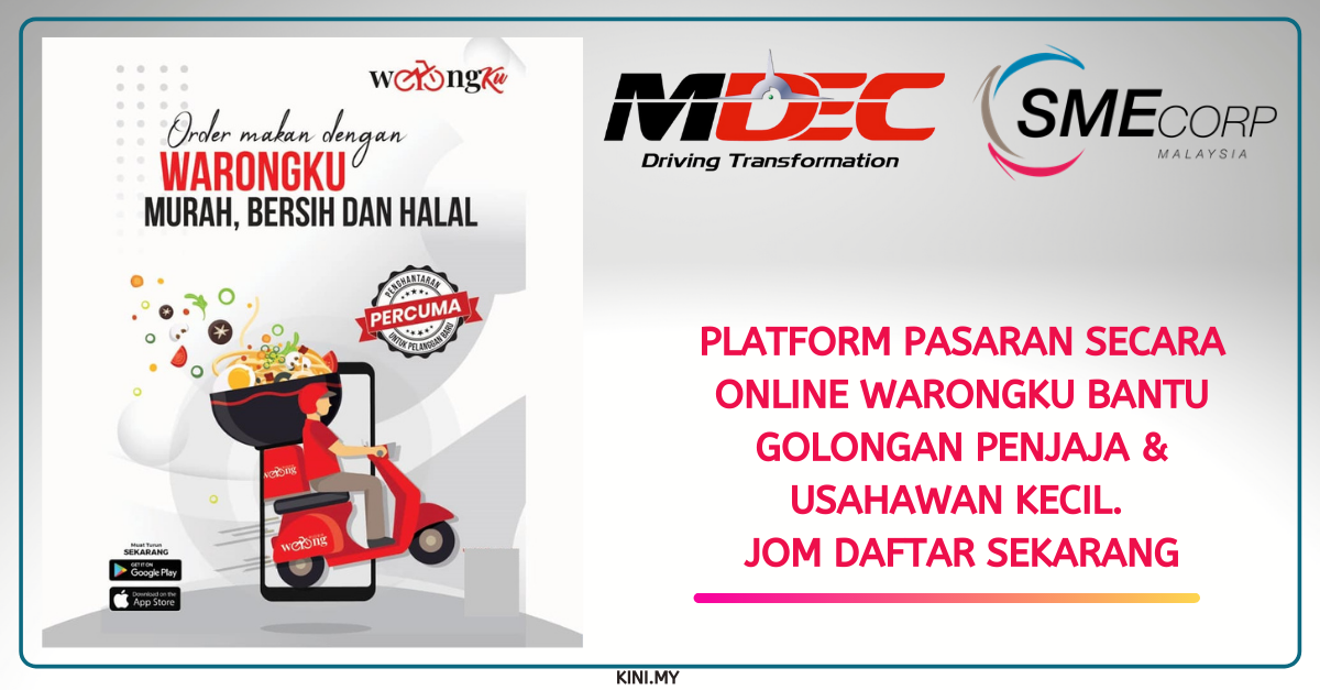 Platform Pasaran Secara Online Warongku Bantu Golongan Penjaja & Usahawan Kecil. Jom Daftar Sekarang