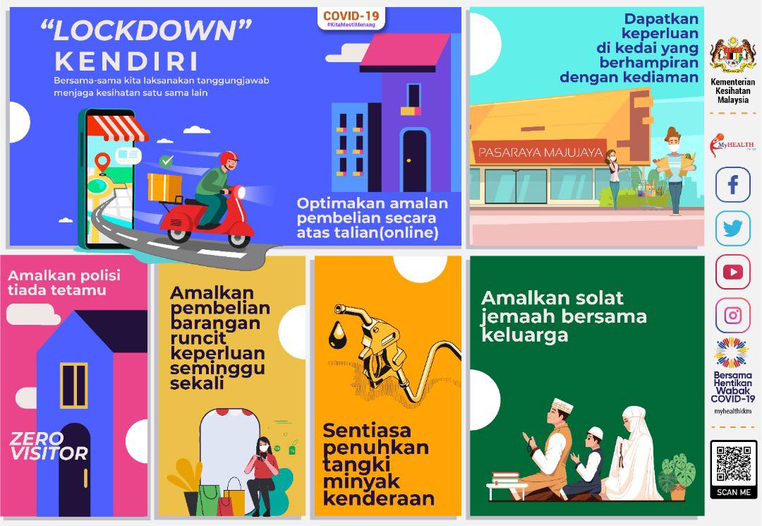 Saranan Amalan Kawalan Pergerakan Kendiri & Keluarga (Self Lockdown) Oleh Tan Sri Dr Noor Hisham Abdullah