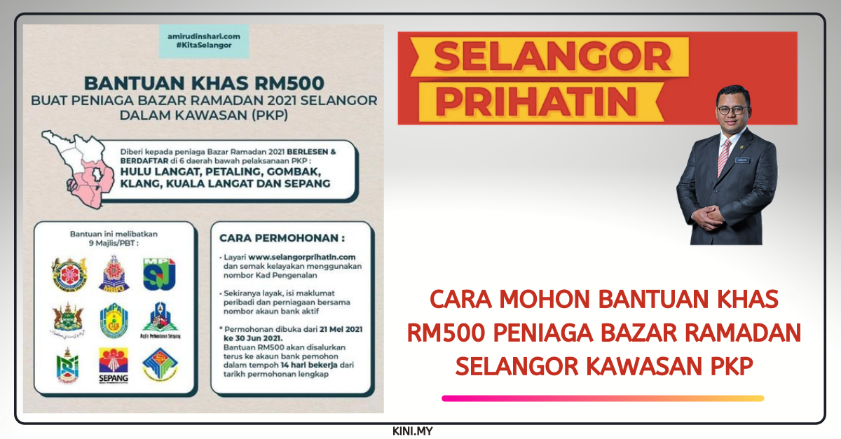 Cara Mohon Bantuan Khas RM500 Peniaga Bazar Ramadan Selangor Kawasan PKP