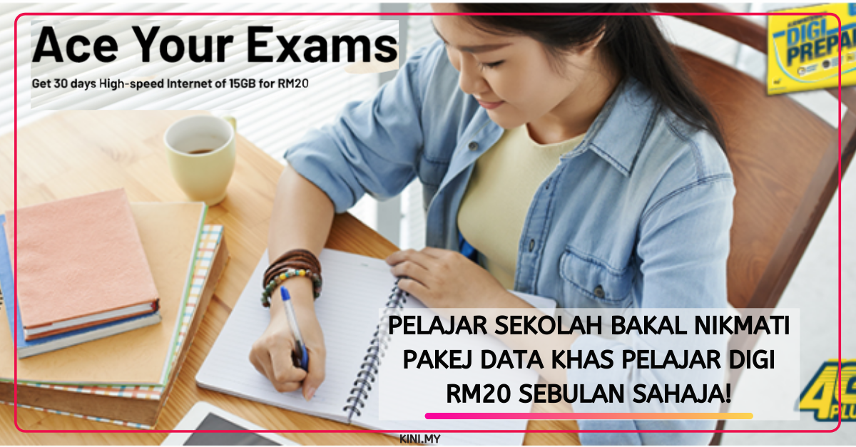 Pelajar Sekolah Bakal Nikmati Pakej Data Khas Pelajar Digi RM20 Sebulan Sahaja!