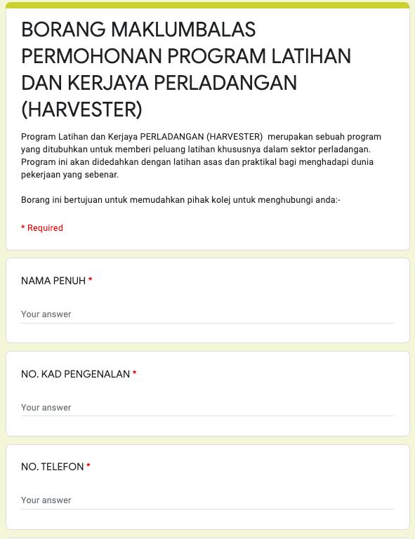 Program On Job Training (OJT) Operator Perladangan Kolej Yayasan Pahang Advanced Skill & LKPP Corporation Sdn Bhd. Semak Syarat Kemasukan Disini