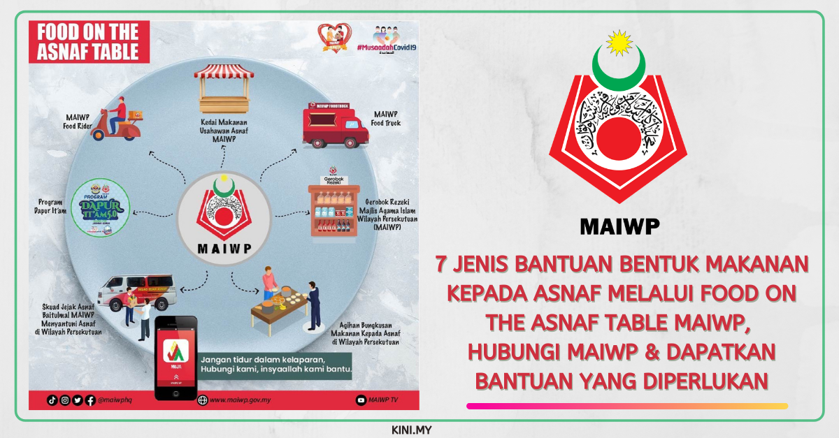 7 Jenis Bantuan Bentuk Makanan Kepada Asnaf Melalui Food On The Asnaf Table MAIWP, Hubungi MAIWP & Dapatkan Bantuan Yang Diperlukan