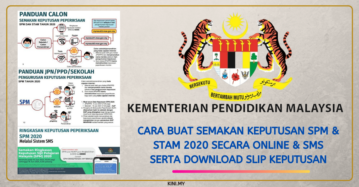 Cara Buat Semakan Keputusan SPM & STAM 2020 Secara Online & SMS Serta Download Slip Keputusan