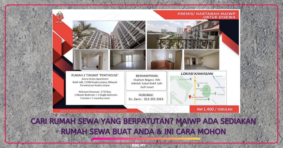 Cari Rumah Sewa Yang Berpatutan? MAIWP Ada Sediakan Rumah Sewa Buat Anda & Ini Cara Mohon