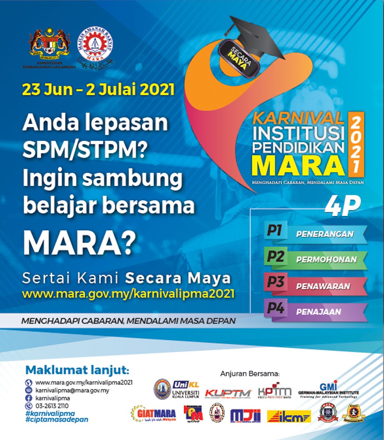 Karnival Institusi Pendidikan MARA (IPMA) 2021 Untuk Lepasan SPM/STPM/STAM. Dapatkan Surat Tawaran & Pinjaman Pelajaran MARA Disini