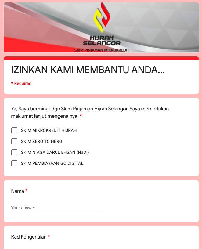 Skim Pembiayaan Go Digital Selangor, Hijrah Selangor & Pembiayaan Sehingga RM5,000. Mohon Disini