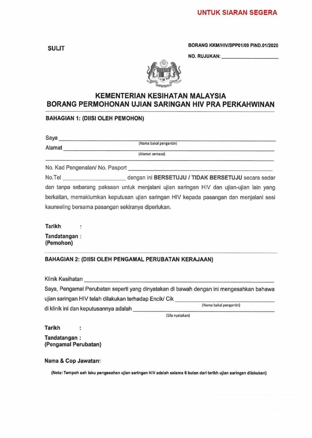 Nikah PKP 3.0, Ini SOP Untuk Bakal Pengantin Lelaki & Perempuan Perlu Tahu. Semak Dokumen Penting Yang Diperlukan Disini