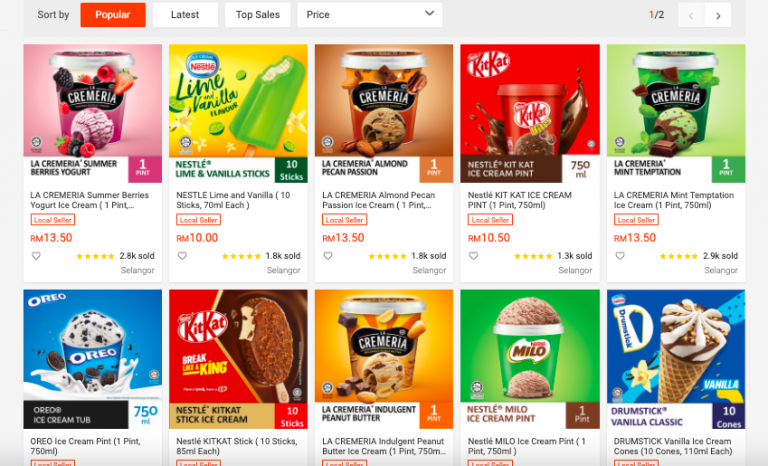 Aiskrim Pun Boleh Order Melalui Shopee. Ini Senarai 7 Kedai Aiskrim Boleh Order Dekat Shopee 