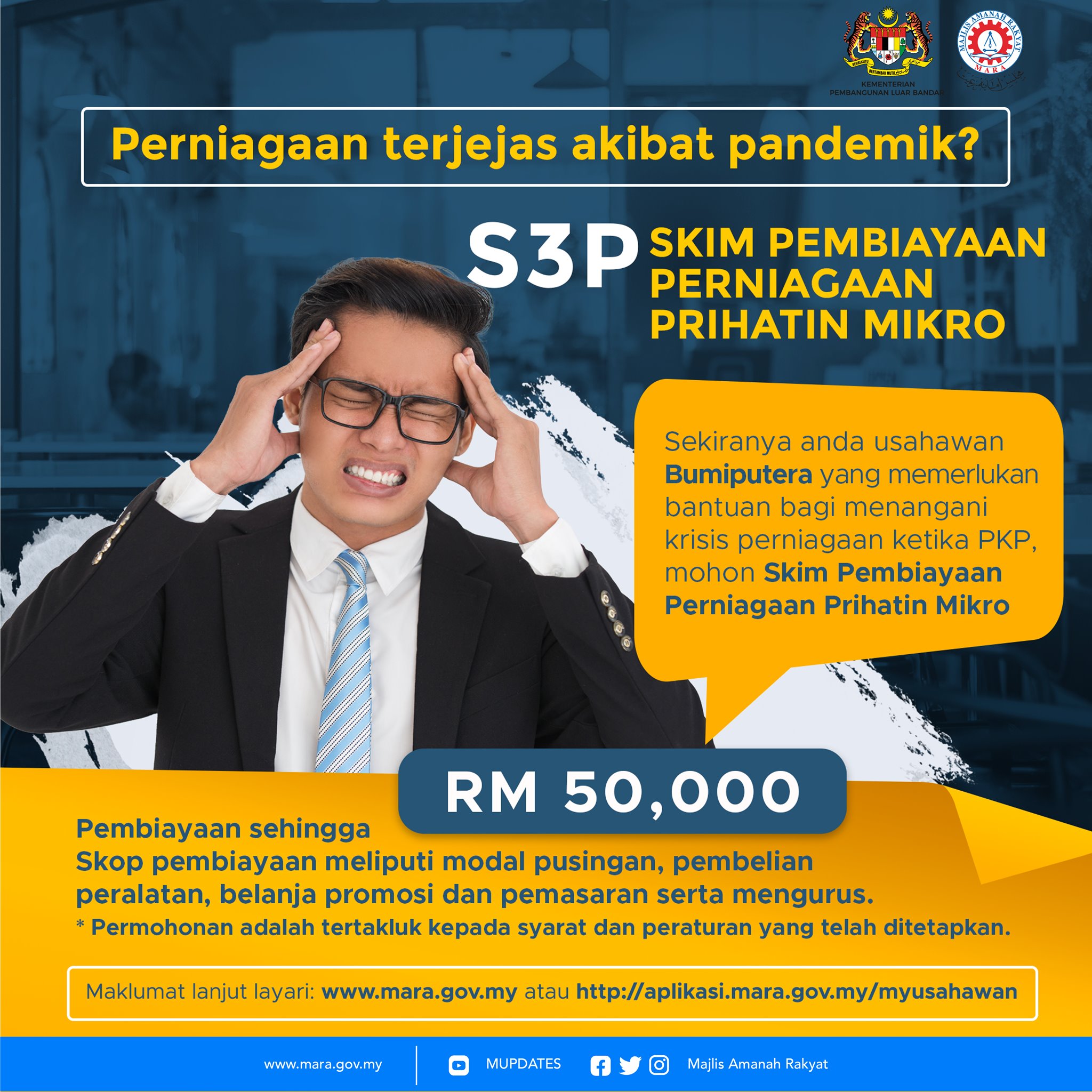Cara Mohon Skim Pembiayaan Perniagaan Prihatin Mikro (S3P) MARA Sehingga RM50,000 Untuk Perniagaan Terjejas Akibat Pandemik