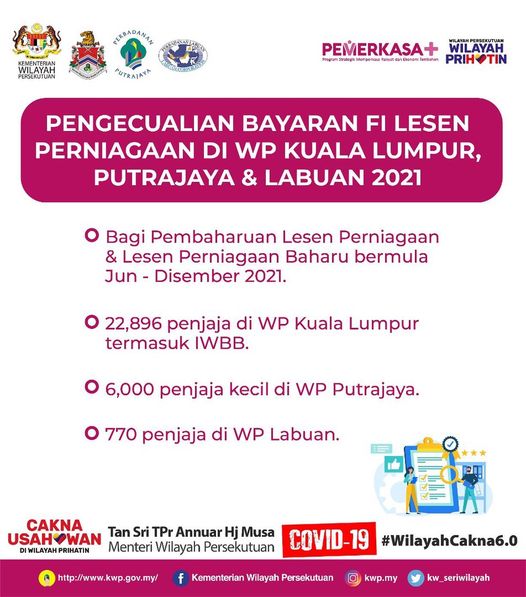 Insentif Terkini Buat Penjaja, Usahawan & Belia Berniaga Wilayah Persekutuan Kuala Lumpur, Putrajaya & Labuan