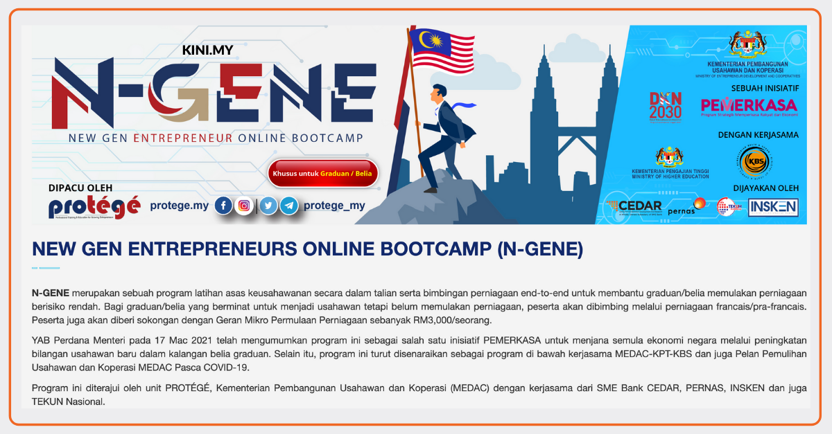 N-Gene, Program Khas Untuk Graduan Yang Berminat Menjadi Usahawan & Geran Berjumlah RM3000 Menanti Anda