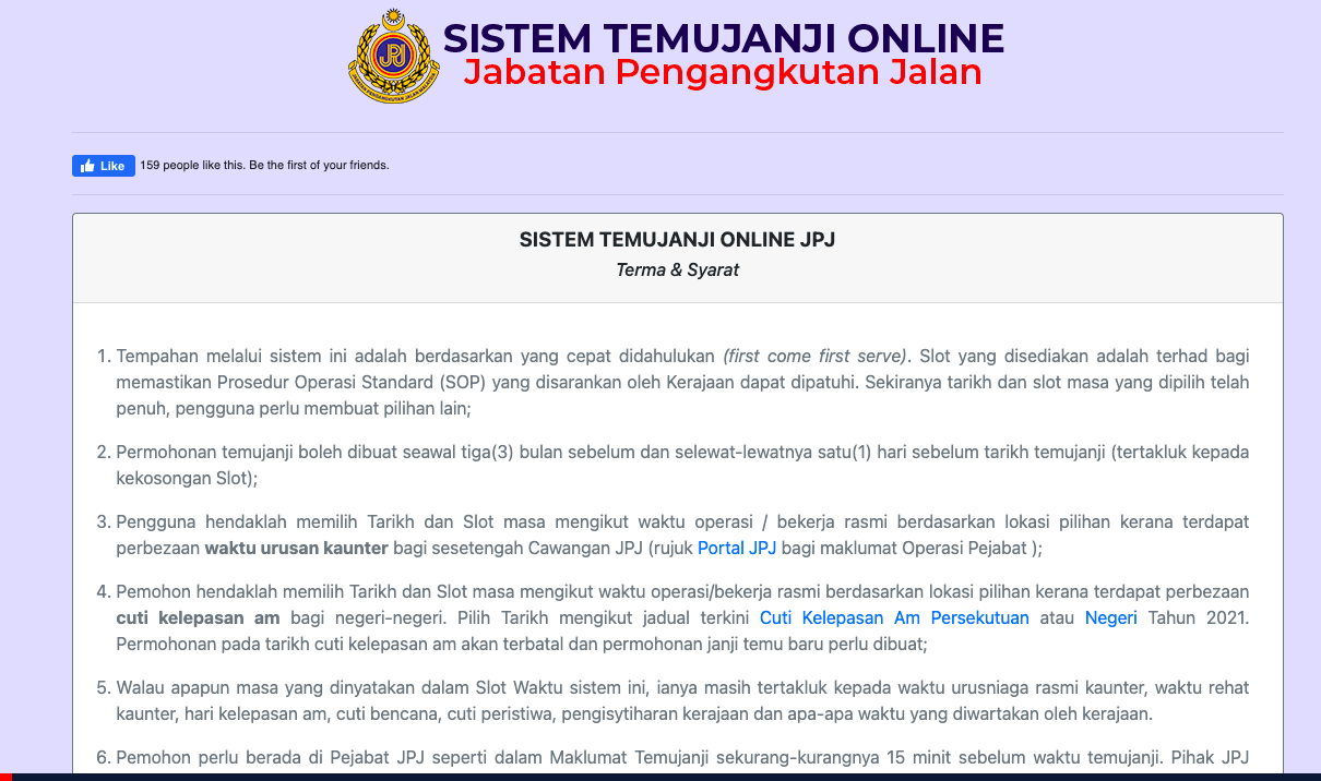Cara Buat Temujanji JPJ & Perkhidmatan Kaunter APAD, PUSPAKOM, LPKP Juga Telah Dibuka