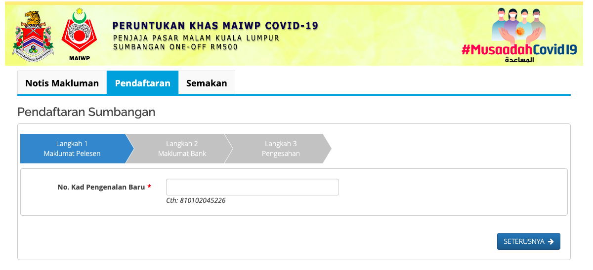 Cara Mohon Bantuan Prihatin RM500 One-Off Kasih Asnaf 3.0 Penjaja DBKL, MAIWP. Semak Kelayakan Disini