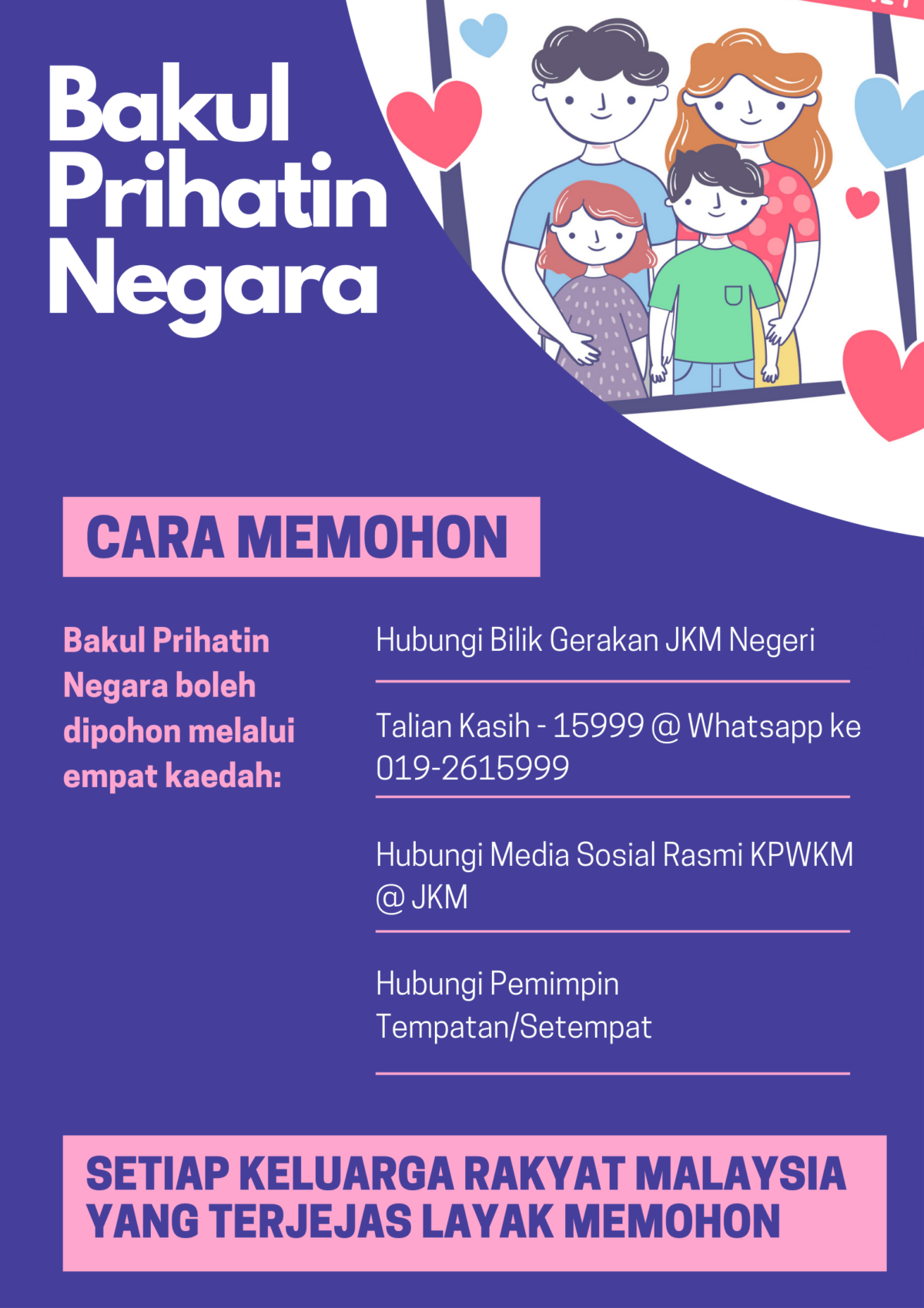 Terkesan Sepanjang Pandemik Covid-19? Cuba Mohon Bakul Prihatin Negara Disini
