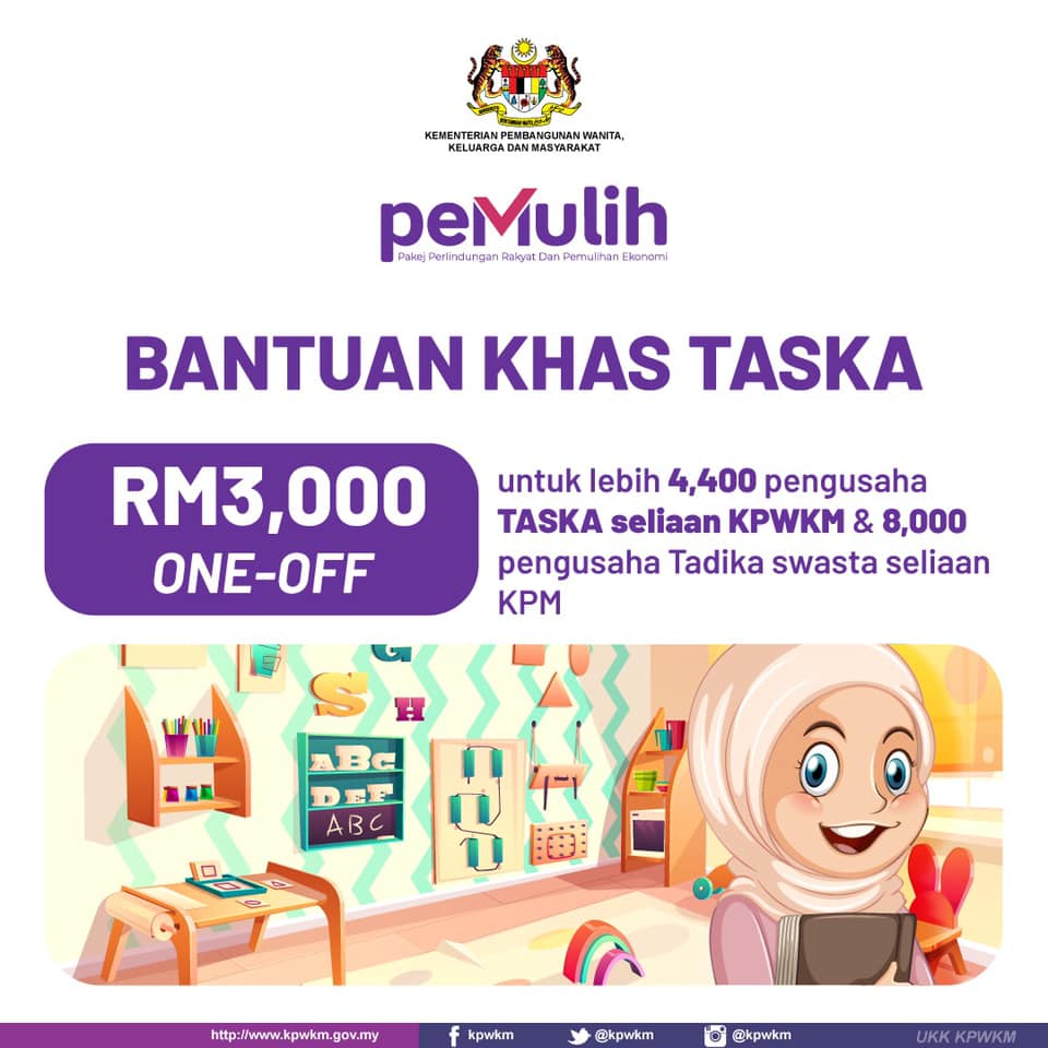 [Bantuan Khas TASKA PEMULIH] RM3,000 Kepada Pengusaha TASKA JKM & KPM. Semak Cara Mohon Disini