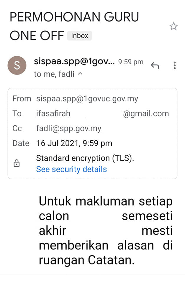 Mohon Guru DG41 One-Off Tetapi Tak Ada Sijil Atau Transkrip Kerana Calon Semester Akhir, Catat Ini Dalam Ruangan Catatan