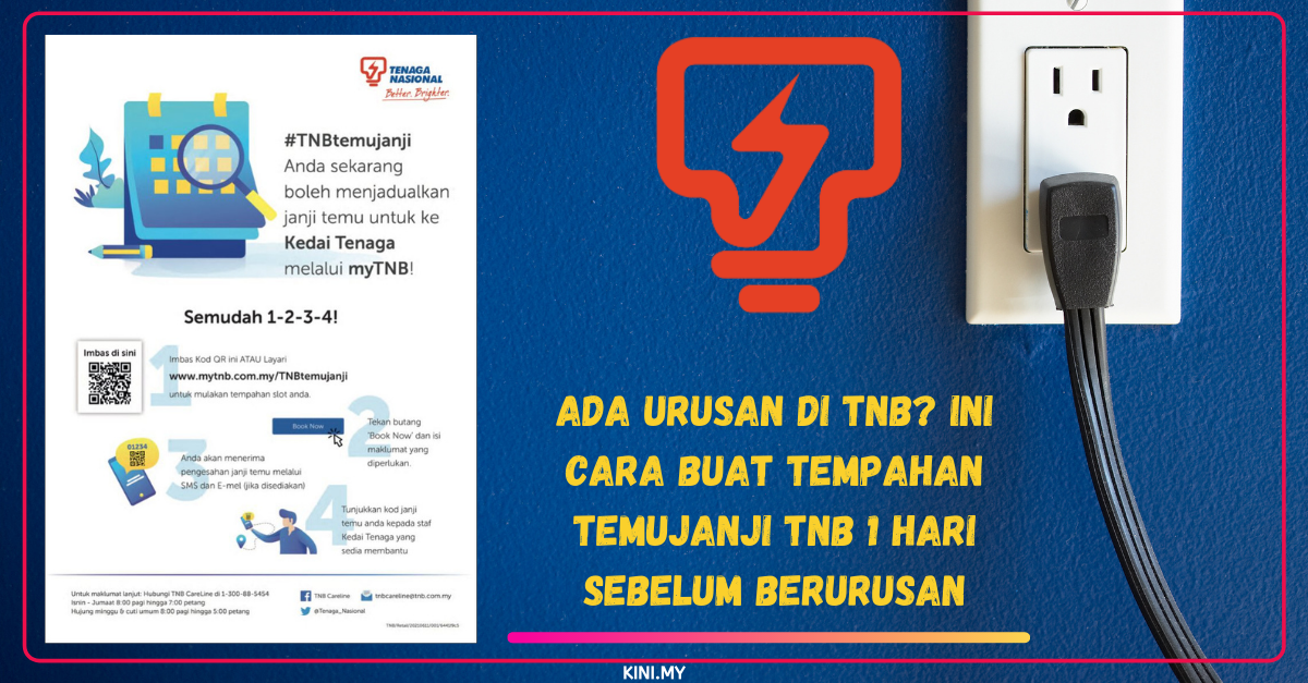 Ada Urusan Di TNB? Ini Cara Buat Tempahan Temujanji TNB 1 Hari Sebelum Berurusan