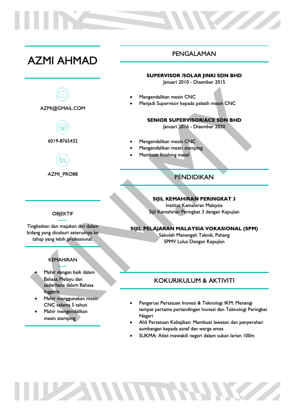 Mohon Kerja Kilang Pun Perlu Resume Tau! Biar Ringkas & Padat Tetapi Penuh Maklumat