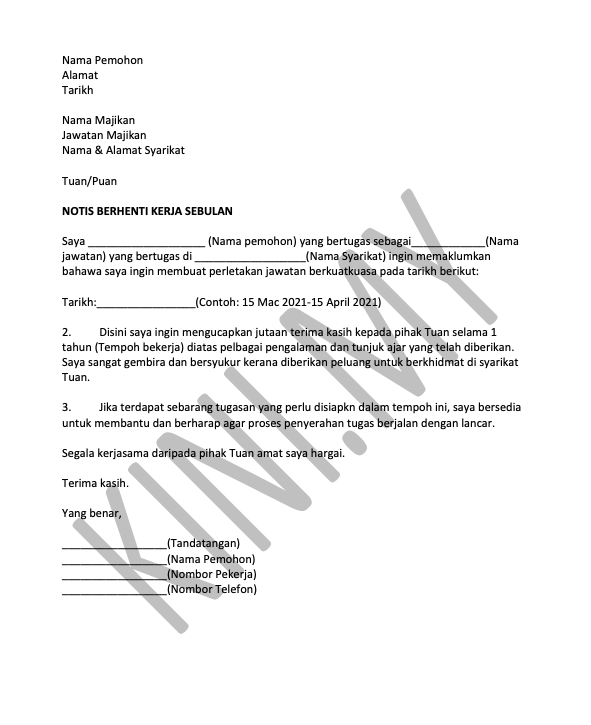 [Update] 4 Perkara Penting Perlu Ada Dalam Notis Berhenti Kerja & Ini Contohnya Untuk Anda!
