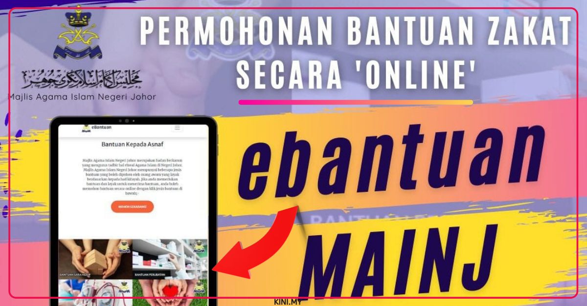 4 Jenis Permohonan Bantuan Zakat Secara Online Ebantuan MAINJ. Akses Masuk Melalui 2 Pautan Sahaja
