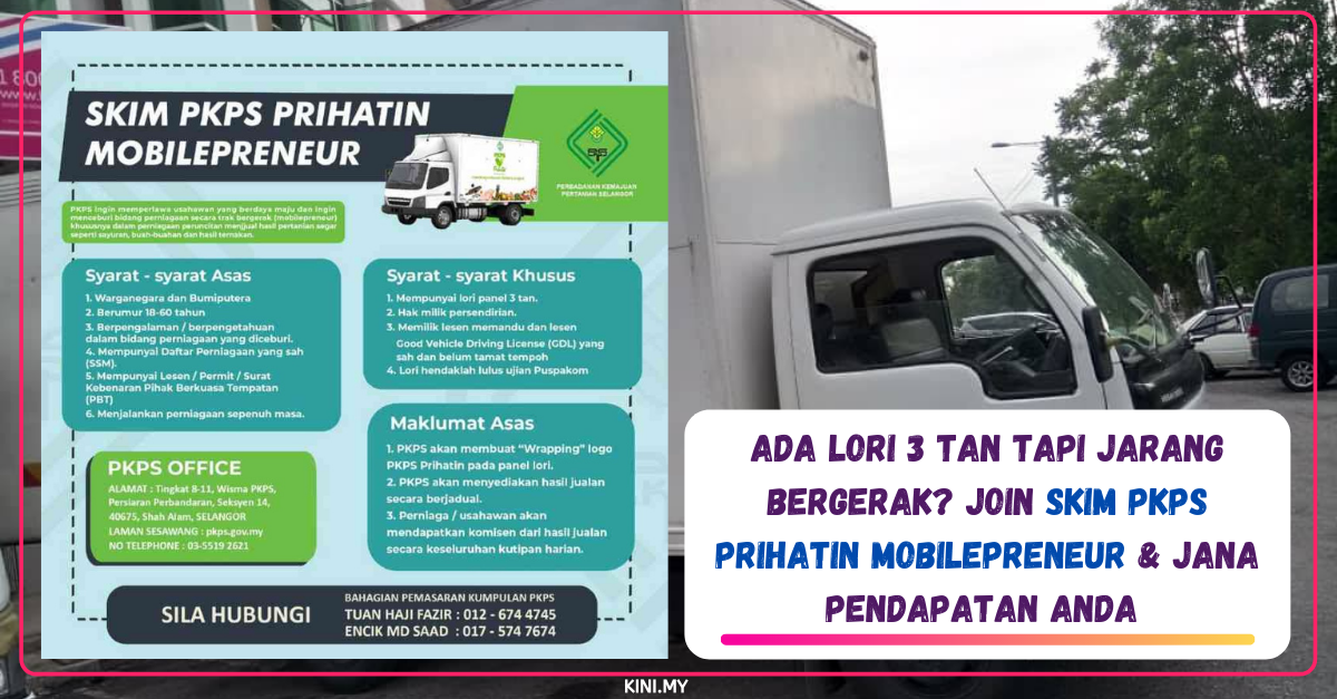 Ada Lori 3 Tan Tapi Jarang Bergerak? Join Skim PKPS Prihatin Mobilepreneur & Jana Pendapatan Anda