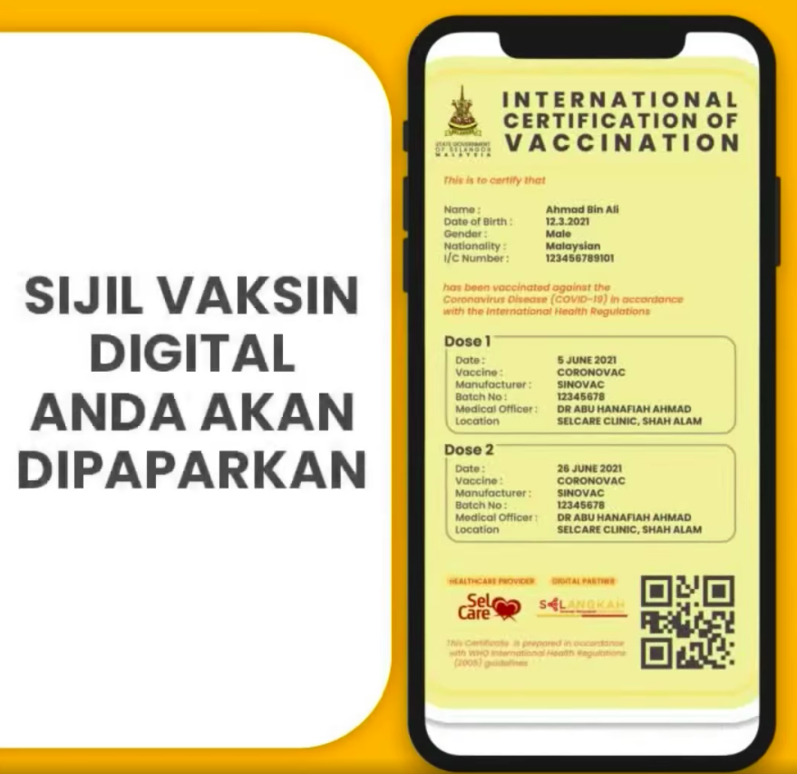 Orang Selangor! Ini 2 Cara Mudah Akses Sijil Vaksinasi SELANGKAH Jika Daftar Vaksin Tanpa MySejahtera