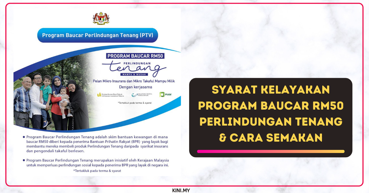 Syarat Kelayakan Program Baucar RM50 Perlindungan Tenang & Cara Semakan