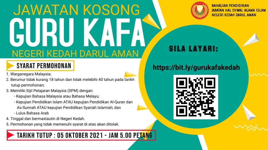 Syarat Mohon Guru KAFA Kedah Untuk Ambilan 2022 & Ini Surah Untuk Rakaman Video