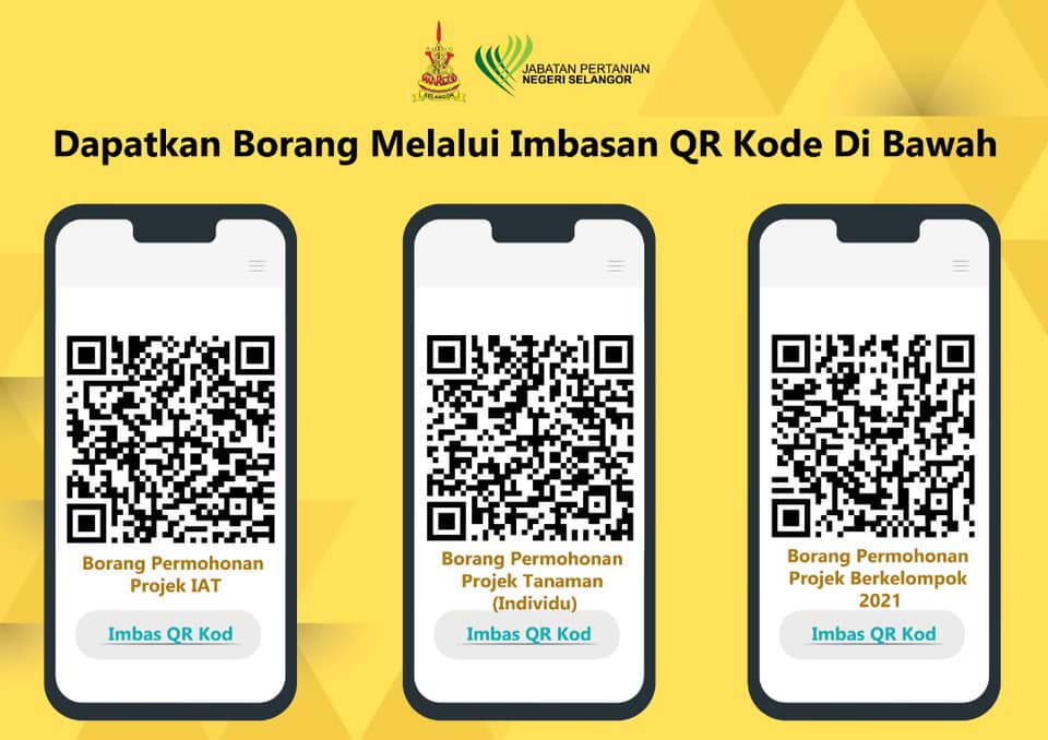 Syarat Mohon Projek Pembangunan Pertanian Negeri Selangor 2022. Imbas QR Code Untuk Dapatkan Borang 