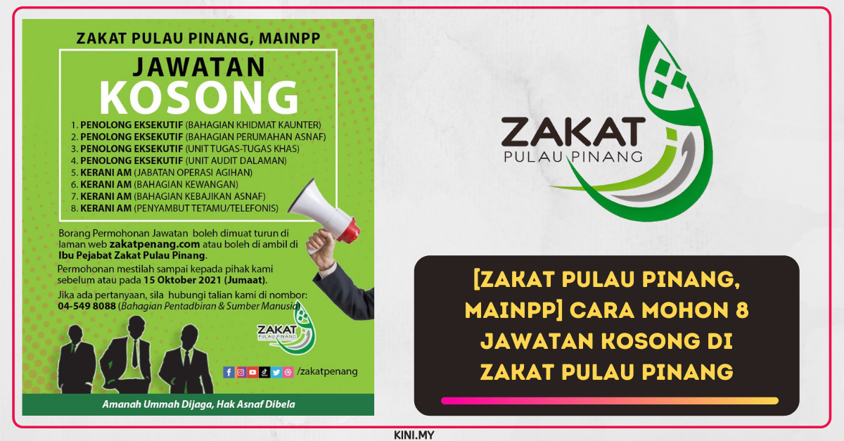[Zakat Pulau PInang, MAINPP] Cara Mohon 8 Jawatan Kosong Di Zakat Pulau Pinang