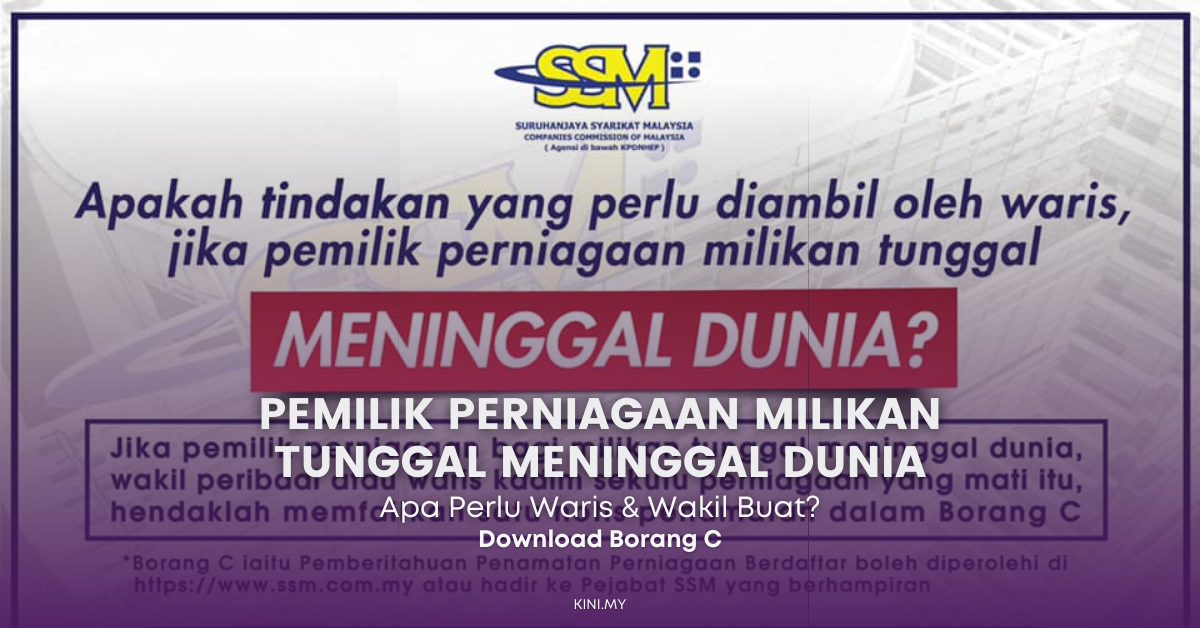 Pemilik Perniagaan Milikan Tunggal Meninggal Dunia, Apa Perlu Buat