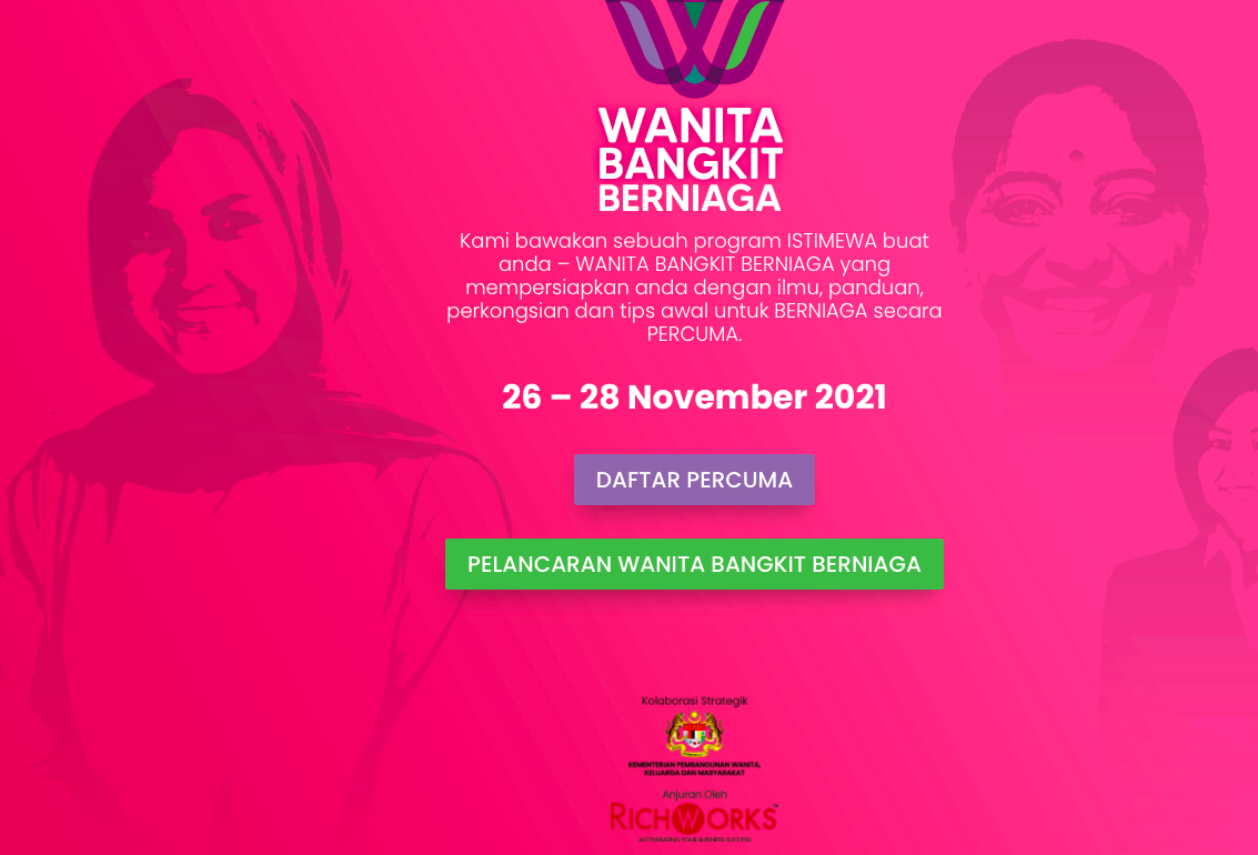 Cara Sertai Inisiatif Wanita Bangkit@KPWKM. Banyak Peluang Kerja Untuk Wanita!