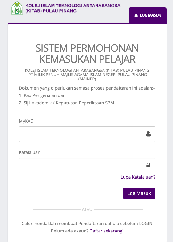 3 Kredit SPM Dah Boleh Lanjut Pengajian Peringkat Diploma di KITAB MAINPP, Elaun Sara Diri Setiap Bulan Disediakan