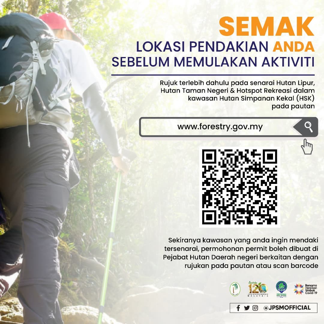 Cara Mohon Permit Mendaki & Memasuki Kawasan Hutan Simpanan Kekal Dari Pejabat Hutan Daerah