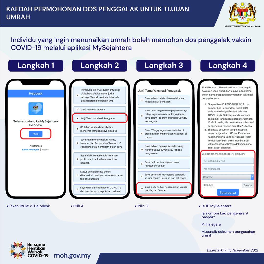 5 Kategori Pemohon Dos Penggalak Secara Walk-In & Cara Mohon Melalui MySejahtera