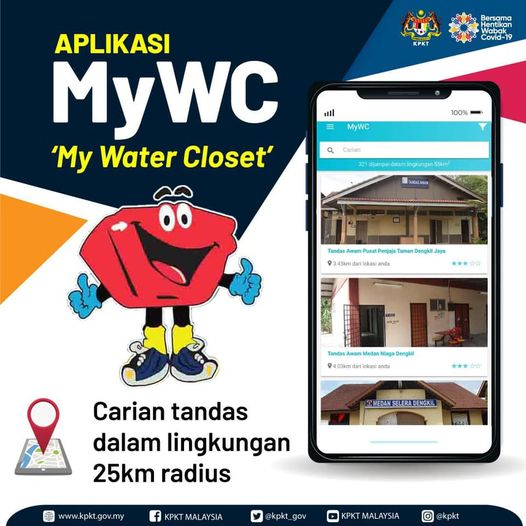 Cari Tandas Ke Tu? Guna Aplikasi MyWC, OKU Pun Boleh Guna!