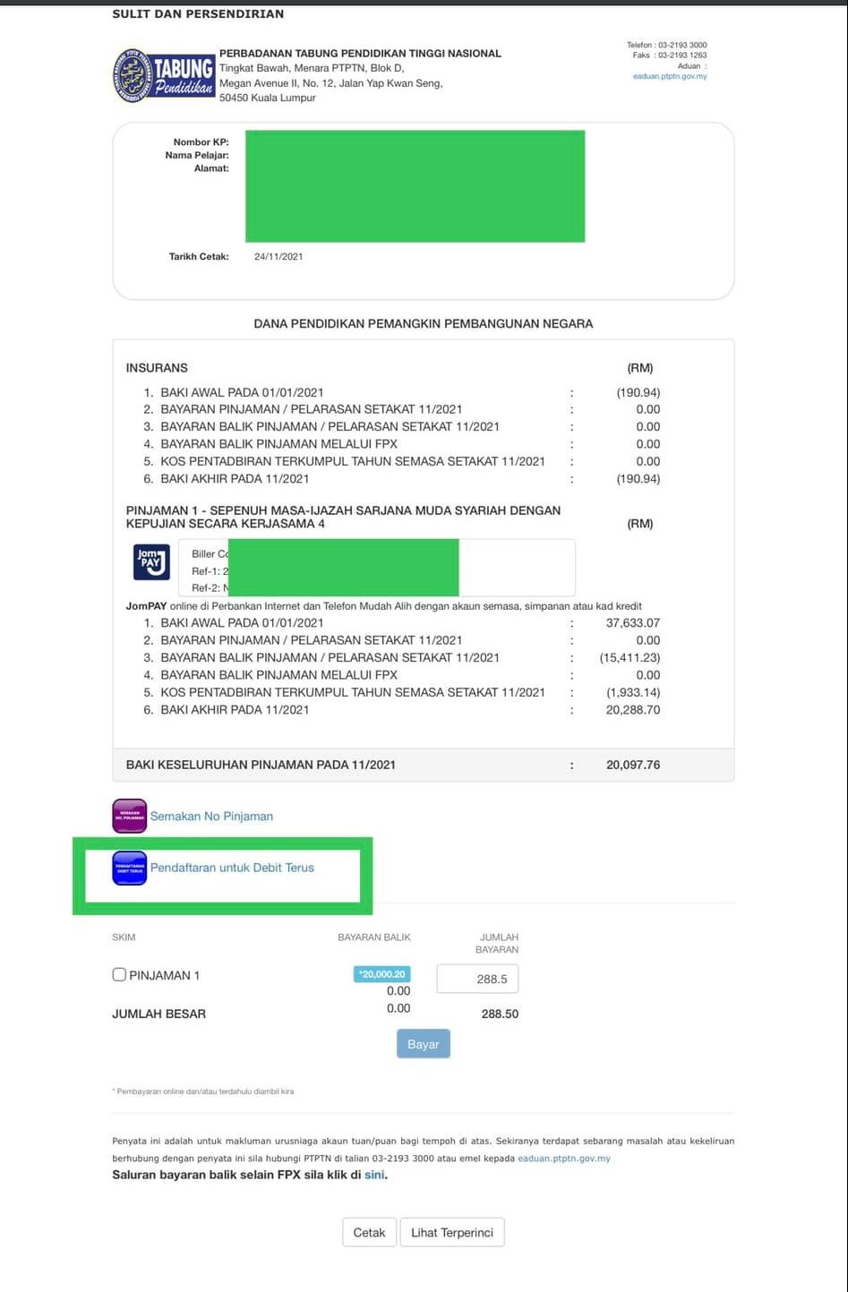 Nak Tahu Tak? Bayar PTPTN Secara Debit Boleh Dapat Diskaun Sehingga 10% 